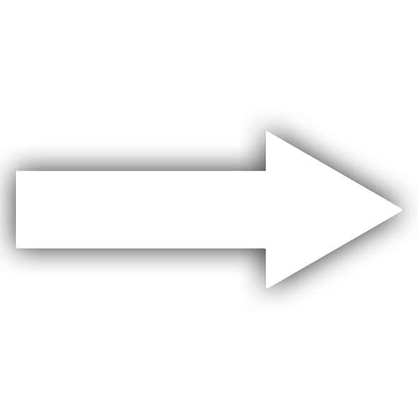 Ergomat 34inx12in Stem 6in Mean Lean Arrows White, 2PK DSML-ARR-34-W-KIT - main